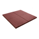 Speelplaatstegel 100x100x4,5cm rood