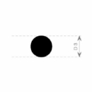 CR (neoprene) snoer 3mm