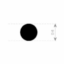 CR (neoprene) snoer 6mm