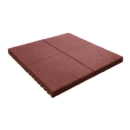 Speelplaatstegel 100x100x7,5cm rood