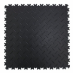 Pvc kliktegel diamant zwart 50x50cm