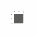 Mosrubberband 20x20mm