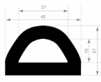 Stootprofiel 42x27mm