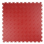 Pvc kliktegel diamant rood 50x50cm