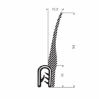 Klemprofiel 1,5-4mm (hoogte 54mm)