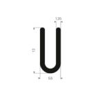 Volrubber u-profiel 3mm