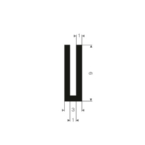 Volrubber u-profiel 1mm