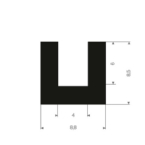 Volrubber u-profiel 4mm