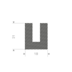 Mosrubber u-profiel 6mm