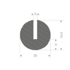 Mosrubber u-profiel 3mm